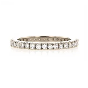 Scoop and Split Diamond 0.62cttw Eternity Band 14KW