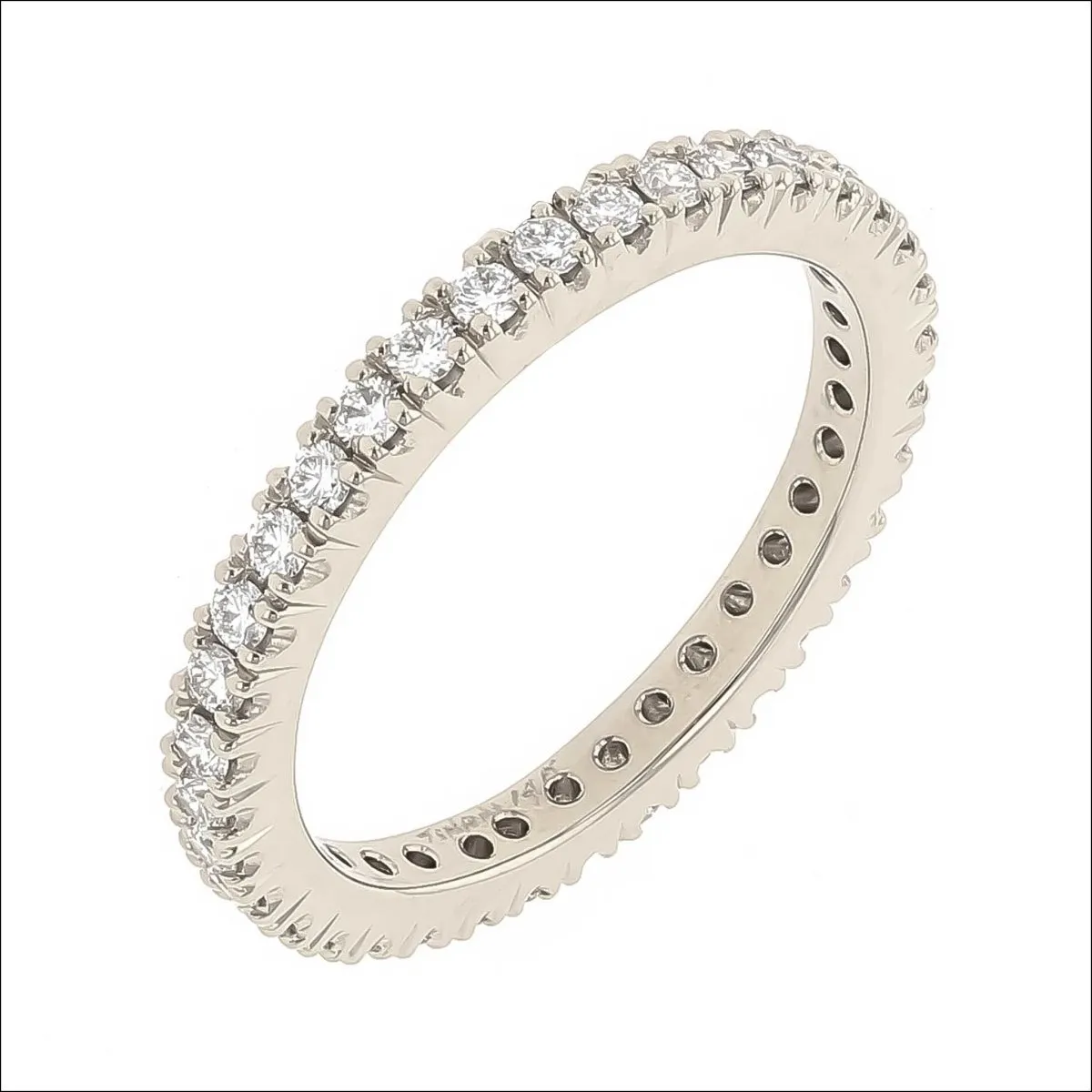 Scoop and Split Diamond 0.62cttw Eternity Band 14KW