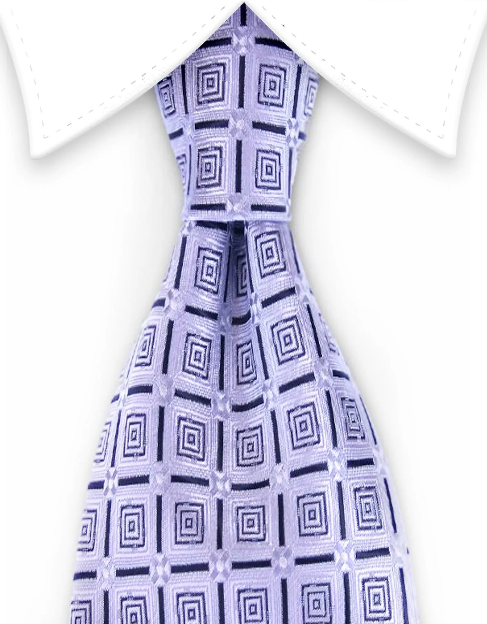 Silver and Black Geometric Tie