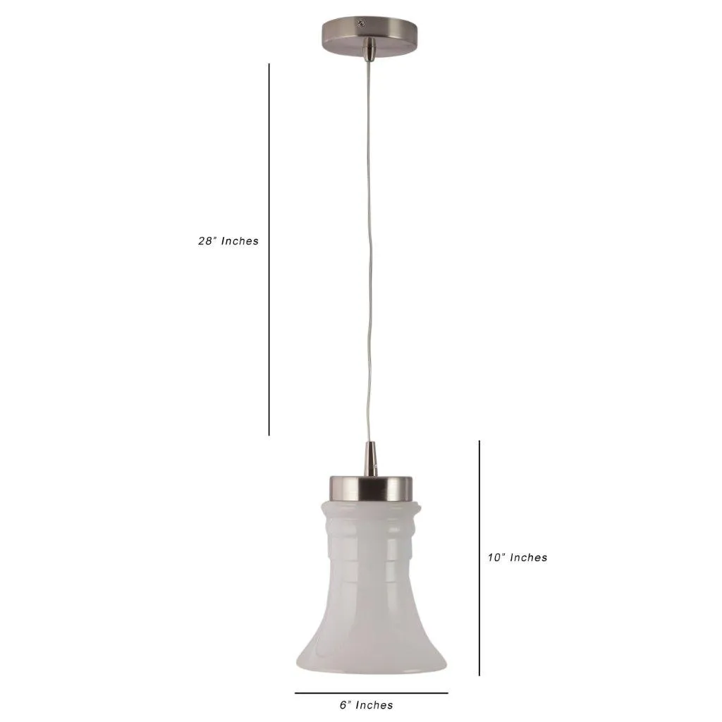 Silver Metal Hanging Light - MT-2388-1P - Included Bulb