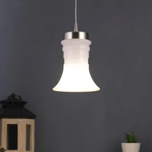 Silver Metal Hanging Light - MT-2388-1P - Included Bulb