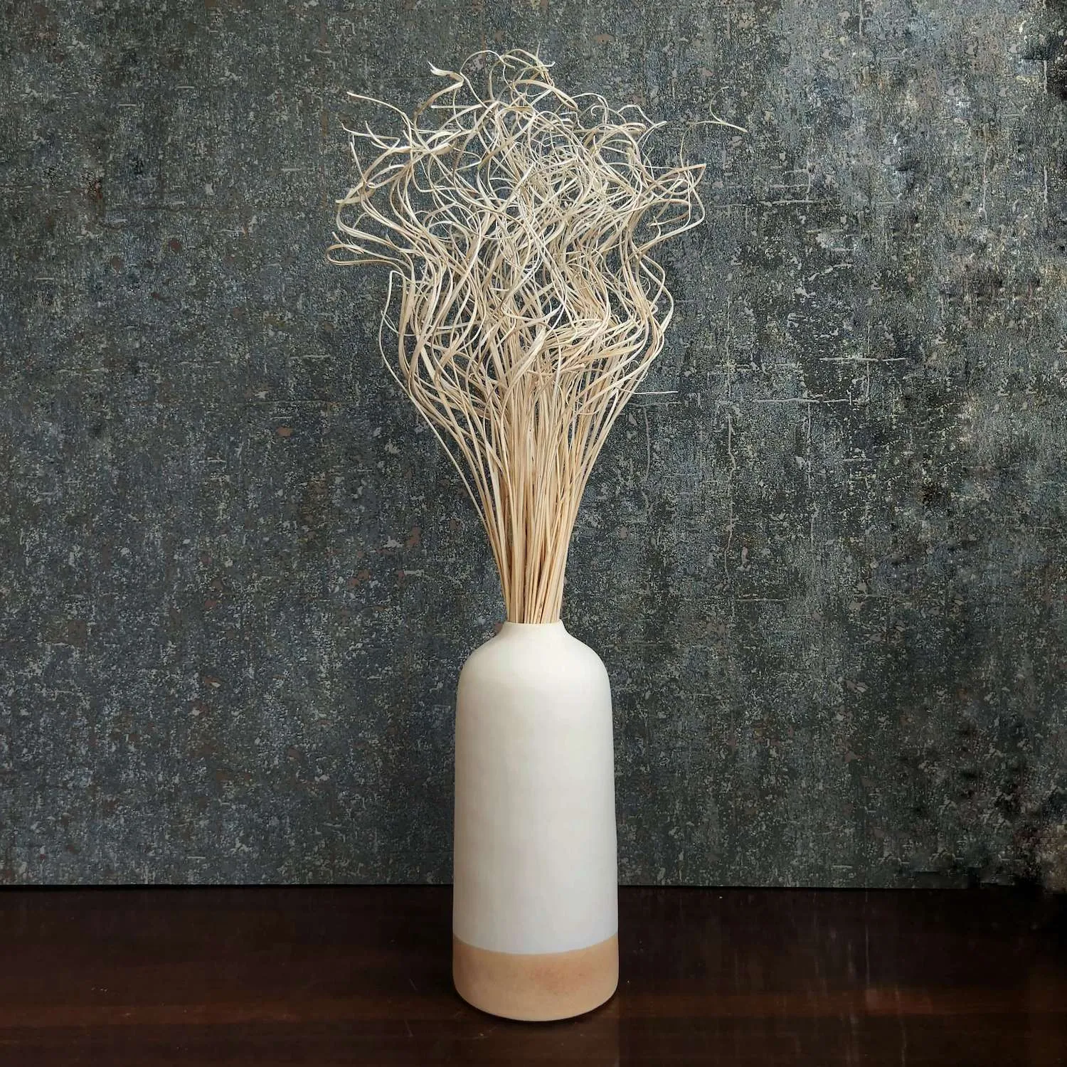 Tall Modern Artisan Flower Vase - Tan