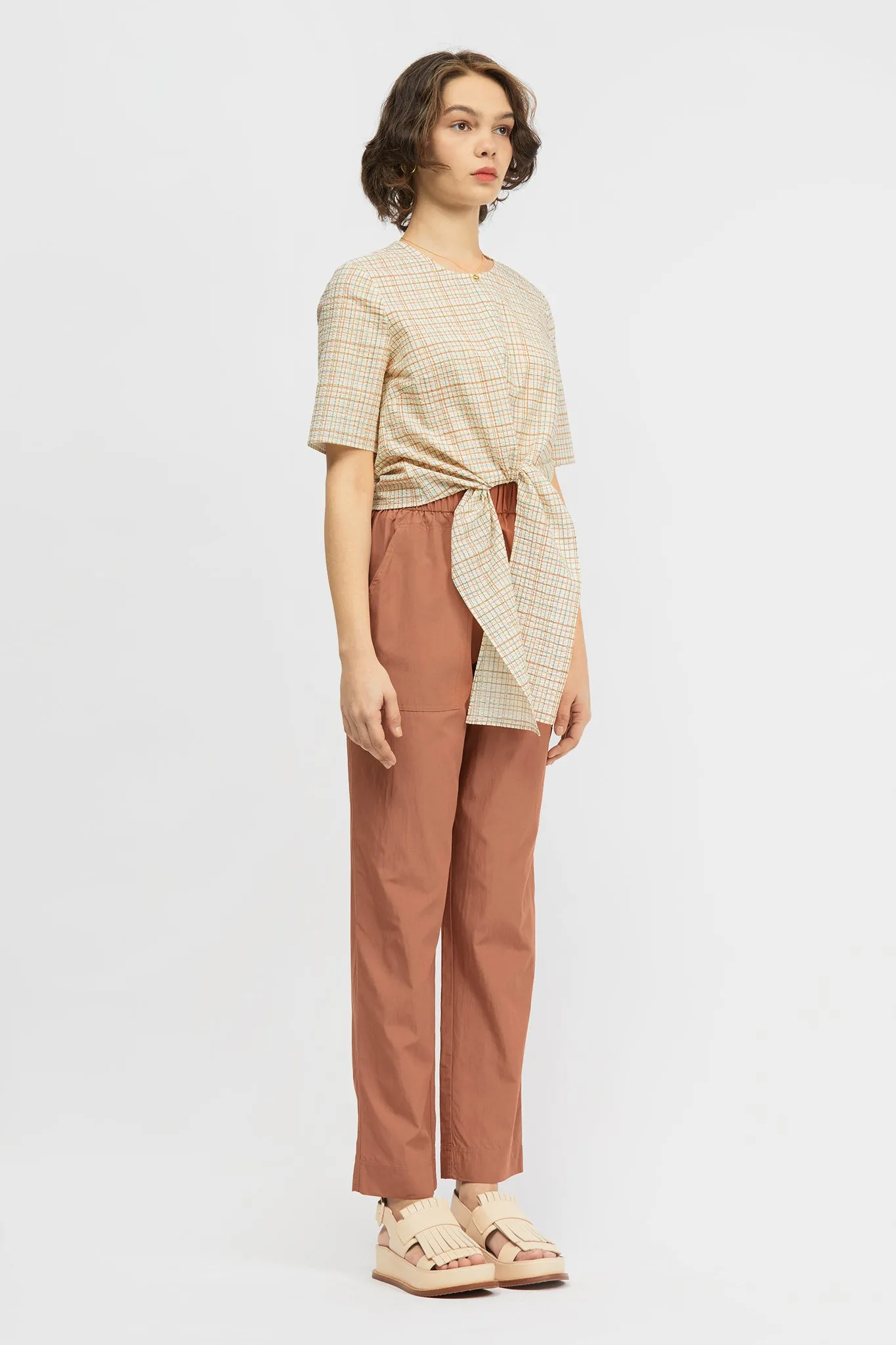 Ver Top Cream/ Red Check