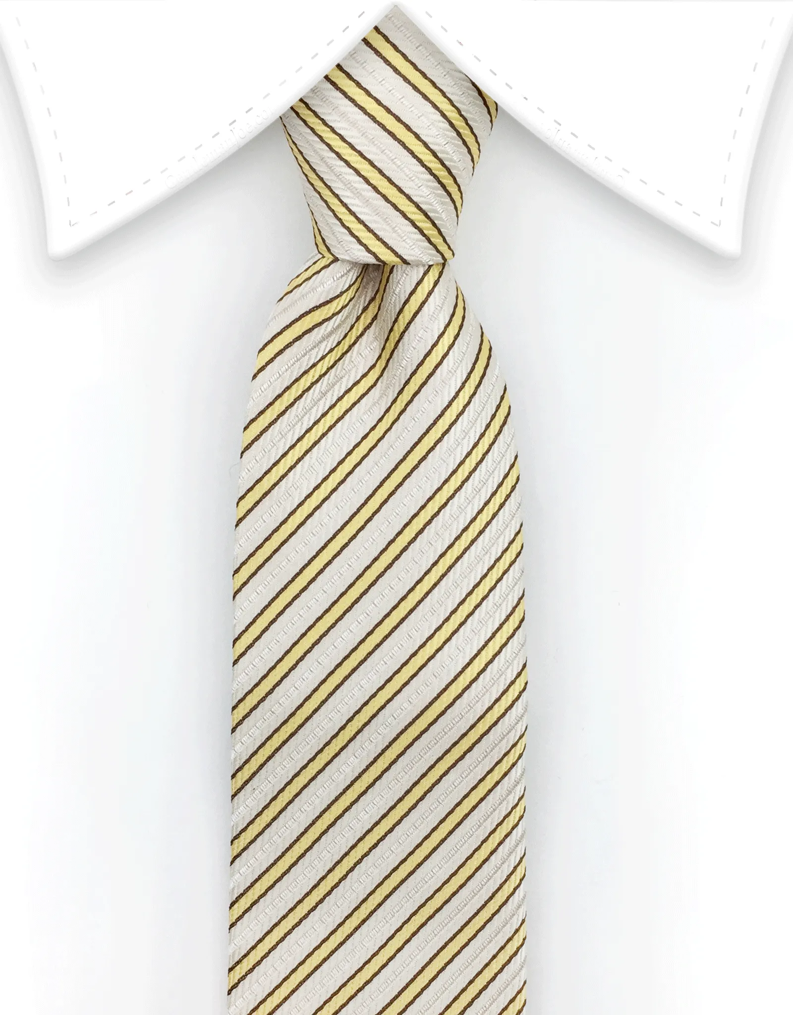 Yellow Striped Skinny Tie