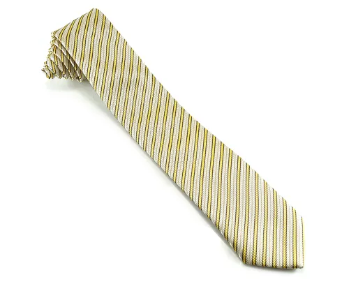 Yellow Striped Skinny Tie