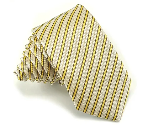 Yellow Striped Skinny Tie